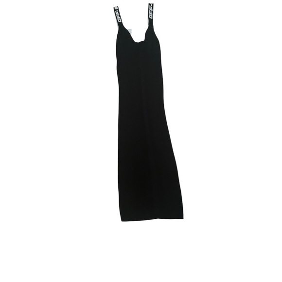Off White Knjt Industrial Long Dress Black NWT Sz 38 - Picture 2 of 7
